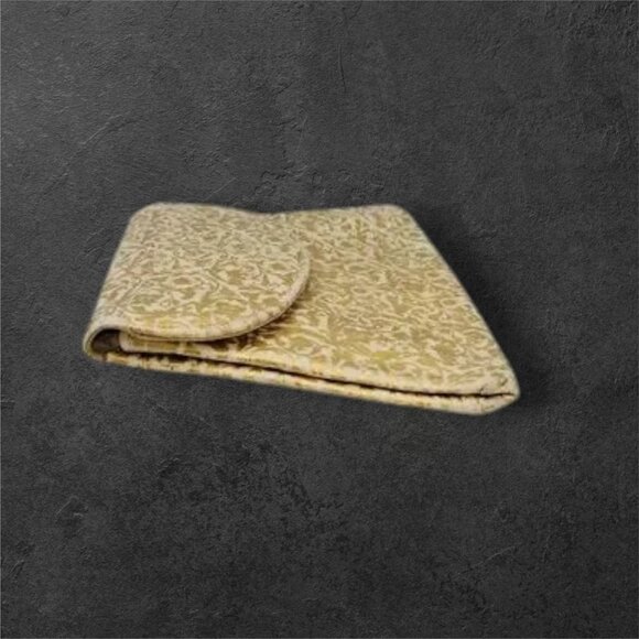 MCM Vintage Embossed Gold & White Leather Clutch Evening Bag - Picture 2 of 11